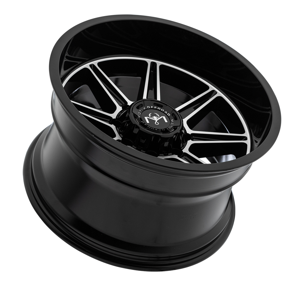 Motiv Off Road BALAST 20X9 +18 8X170 Gloss Black With Machined Face Accents