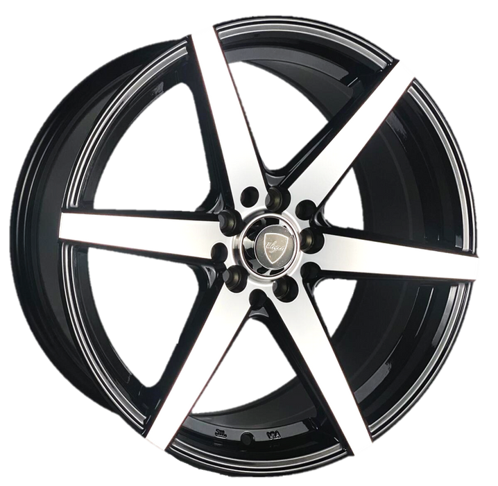 Elegant E002 17x8 35 5x100/5x114.3 Gloss Black Machine Face