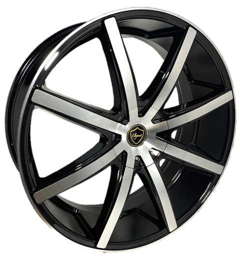 ELEGANCE EL910 22x8.5 34 5x114.3/5x120 Gloss Black Machine Face
