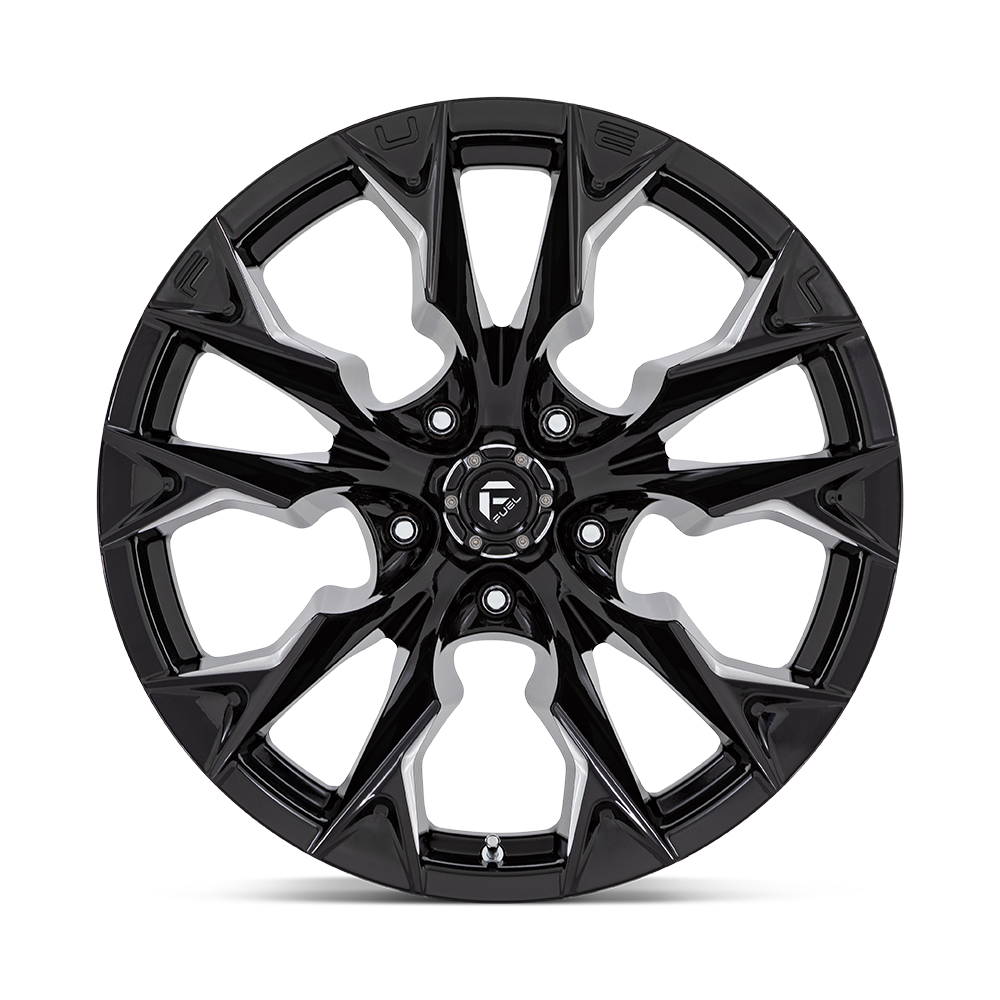 Fuel 1PC D803 FLAME 22X12 -44 5X127 GLOSS BLACK MILLED