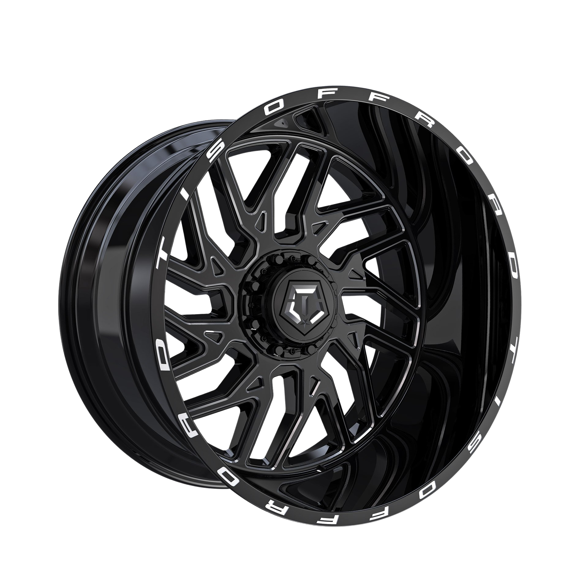 TIS 544BM 20x10 -25 Gloss Black Milled | Wheels Below Retail