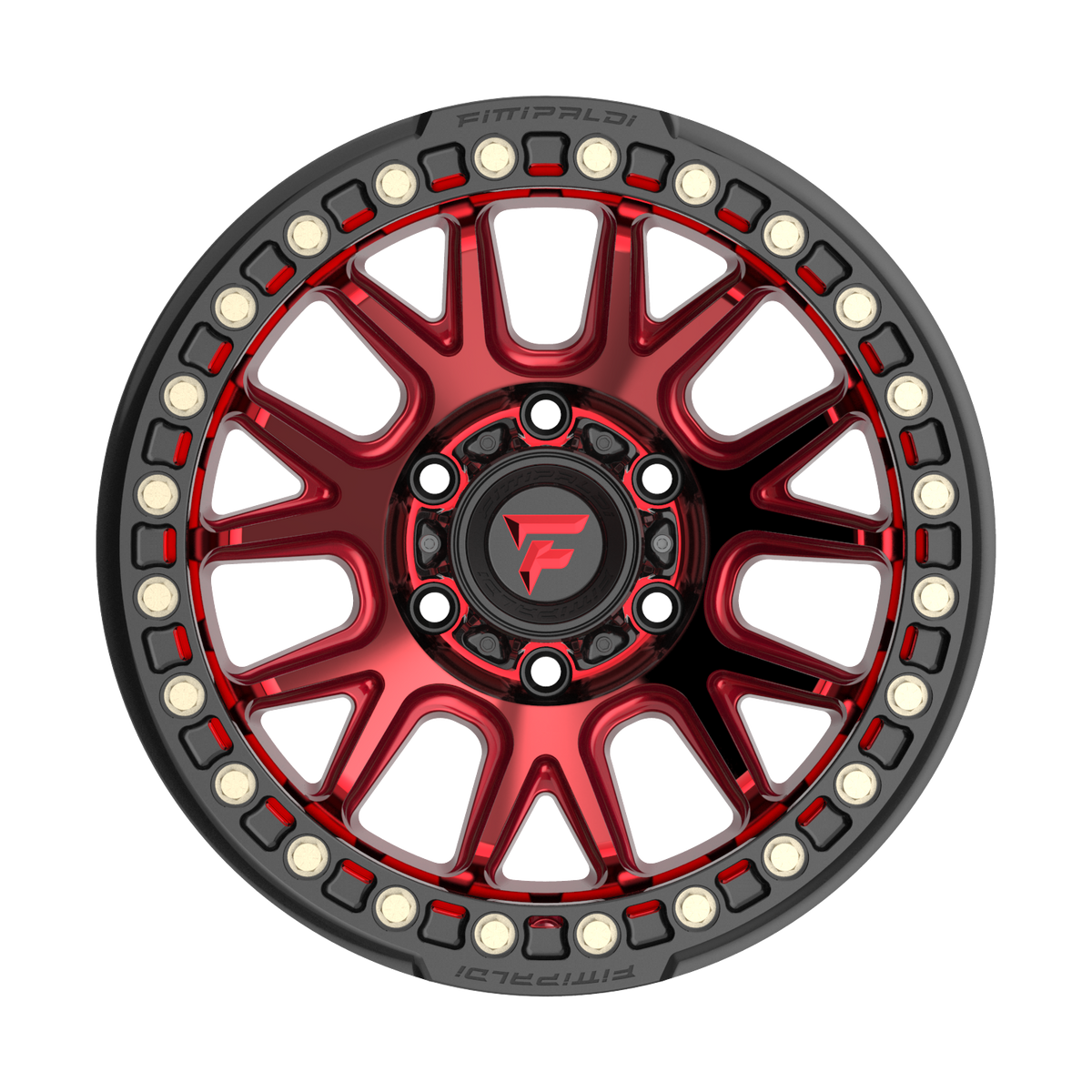 FITTIPALDI FB151R 17X9, PCD 6X5.50, ET -38, CB 106.2-METALLIC RED WITH RED TINT