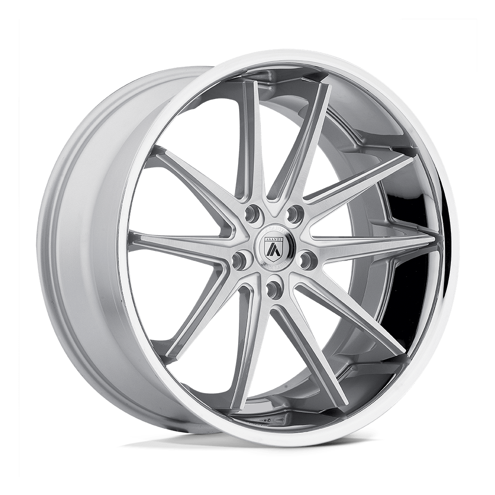ASANTI BLACK ABL-5 ALTAIR 22X10.5 XX BLANK SILVER MACHINED SS LIP