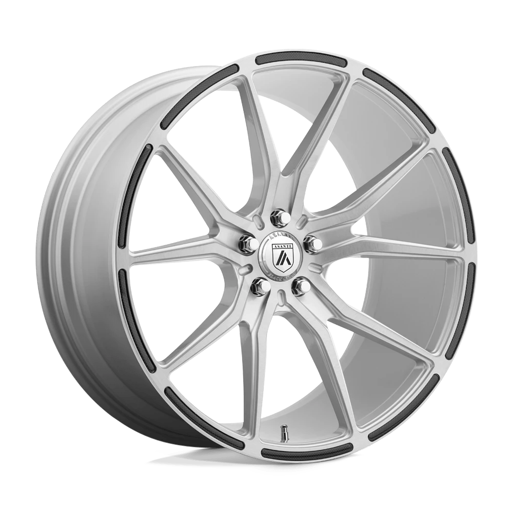 Asanti Black ABL-13 VEGA 20X9 15 5X115 BRUSHED SILVER CARBON FIBER INSERT