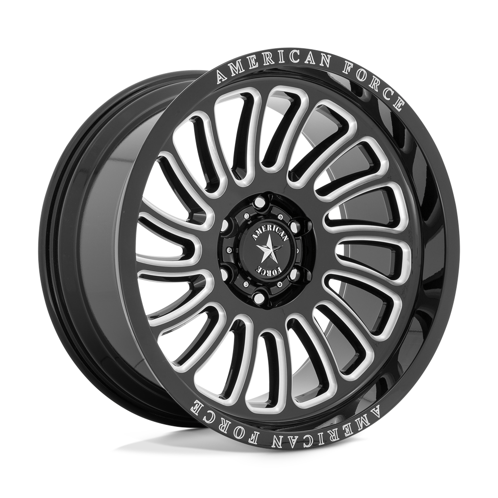 AMERICAN FORCE CAST AC004 VULCAN 22X10 -18 6X139.7 GLOSS BLACK MILLED C-BORE 106.1