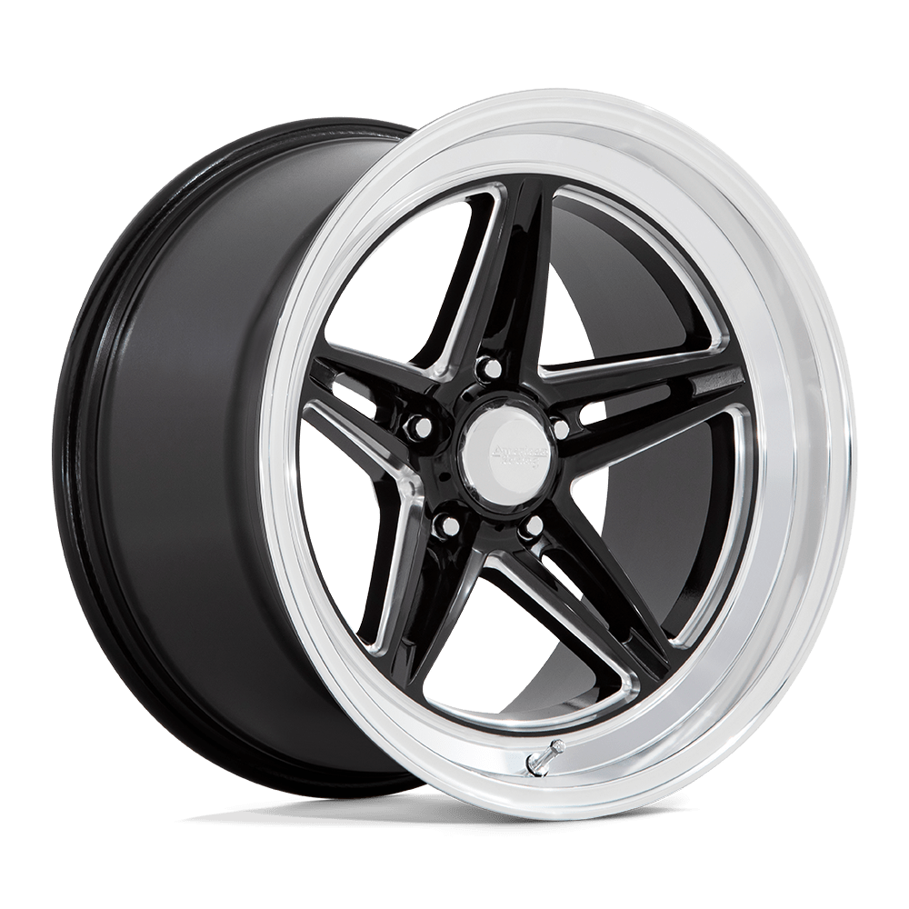 AMERICAN RACING VINTAGE VN514 GROOVE 18X10 0 5X120.65 GLOSS BLACK MILLED WITH DIAMOND CUT LIP