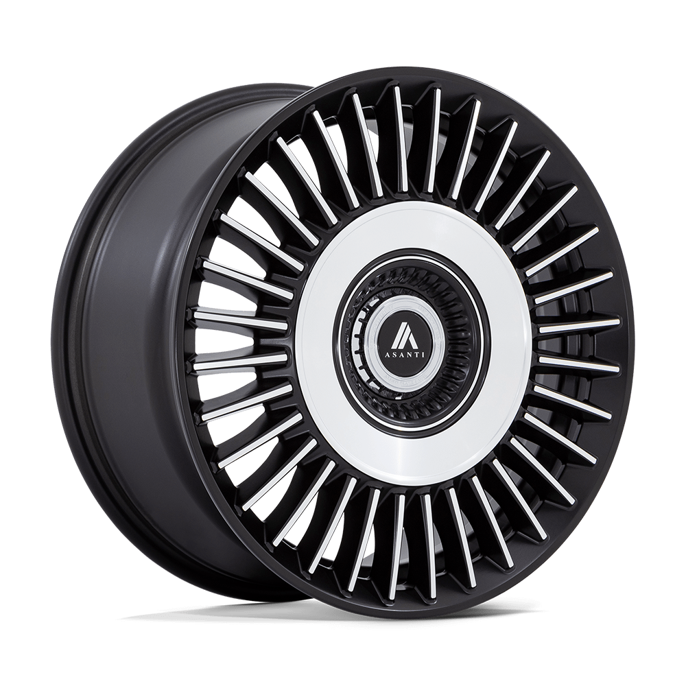 ASANTI BLACK ABL-40 TIARA 20X10.5 45 5X108/5X112 SATIN BLACK WITH BRIGHT MACHINED FACE