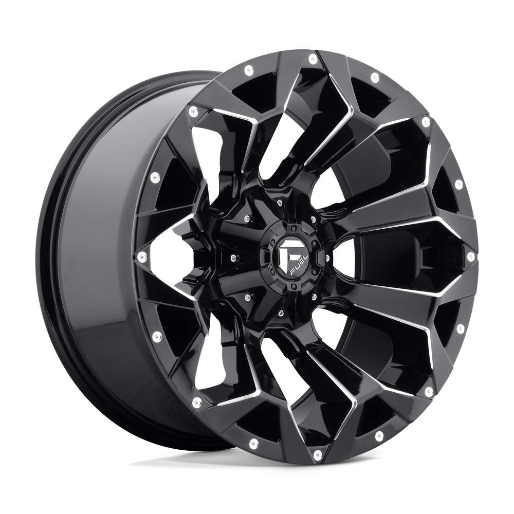 FUEL 1PC D576 ASSAULT 18X9 -12 5X114.3/5X127 GLOSS BLACK MILLED