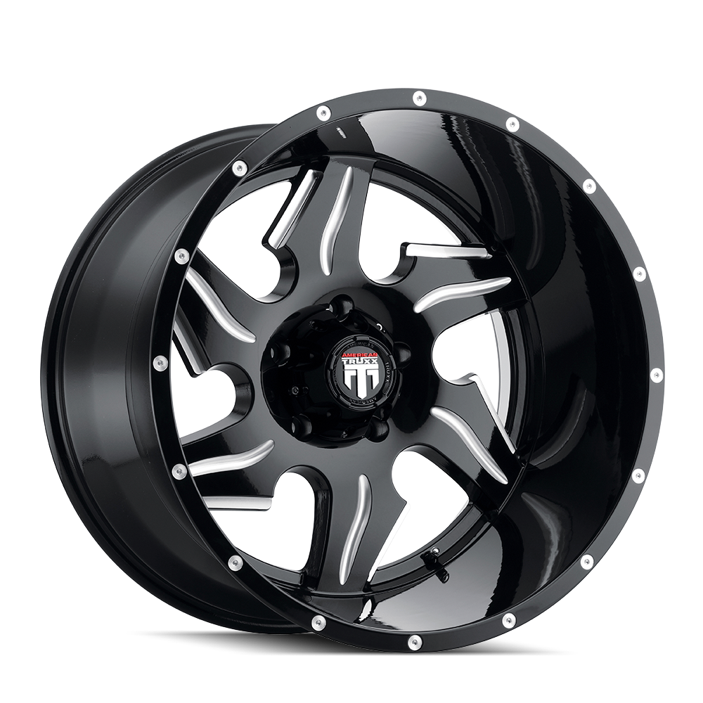 AMERICAN TRUXX NINJA AT163 22x14 -76 5x127 BLACK/MILLED