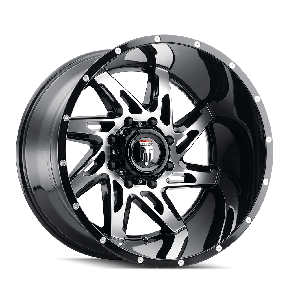 AMERICAN TRUXX SPYDER AT183 22x14 -76 8x180 BLACK/MACHINED