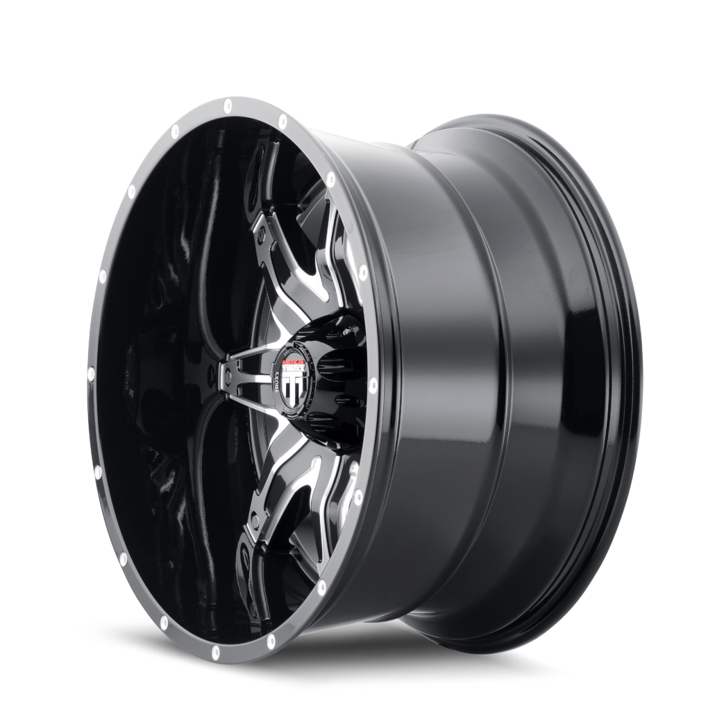 AMERICAN TRUXX LONESTAR AT185 22x12 -44 8x170 BLACK/MACHINED