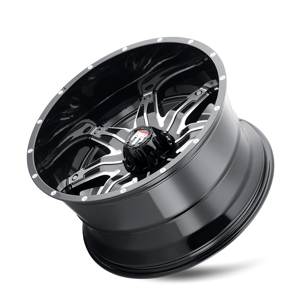 AMERICAN TRUXX LONESTAR AT185 22x12 -44 6x139.7 BLACK/MACHINED