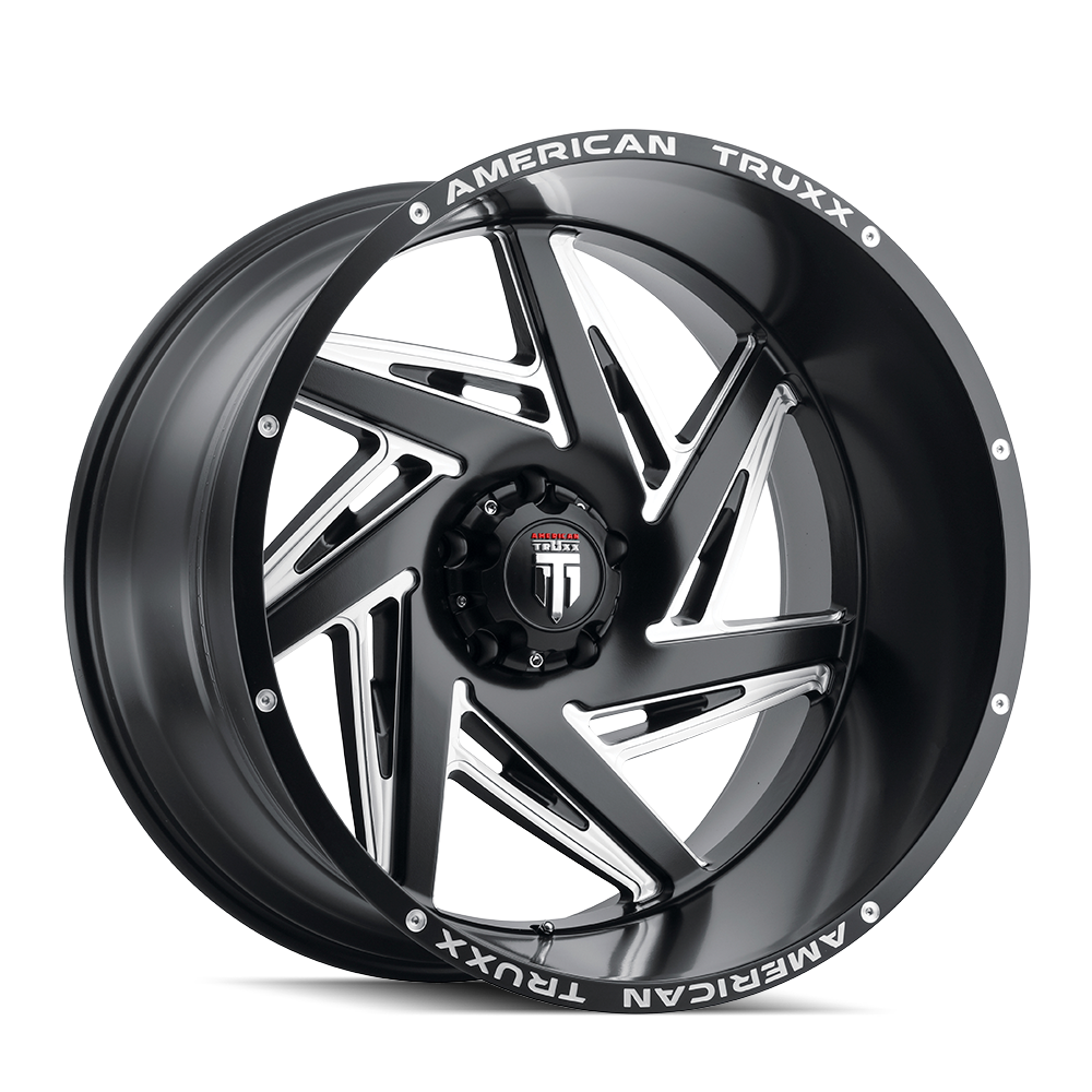 AMERICAN TRUXX SPIRAL AT1906 22x12 -44 8x170 BLACK/MILLED