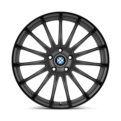 Beyern AVIATIC 19X8.5 15 5X120/5X4.72 MATTE GUNMETAL W/ GLOSS BLACK LIP