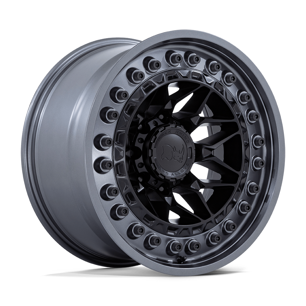 BLACK RHINO ALPHA 17X9 -12 5X127 MATTE BLACK WITH GUNMETAL LIP