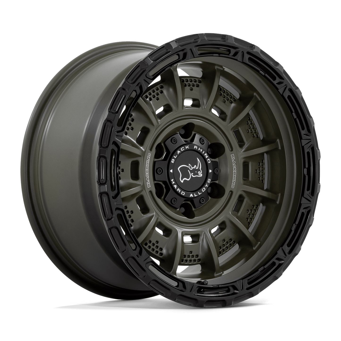 BLACK RHINO LEGION 17X9 -12 6X139.7 OLIVE DRAB GREEN WITH BLACK LIP