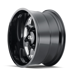 CALI OFF-ROAD SEVENFOLD 9111 22X12 -51MM 6x135 87.1MM GLOSS BLACK/MILLED SPOKES