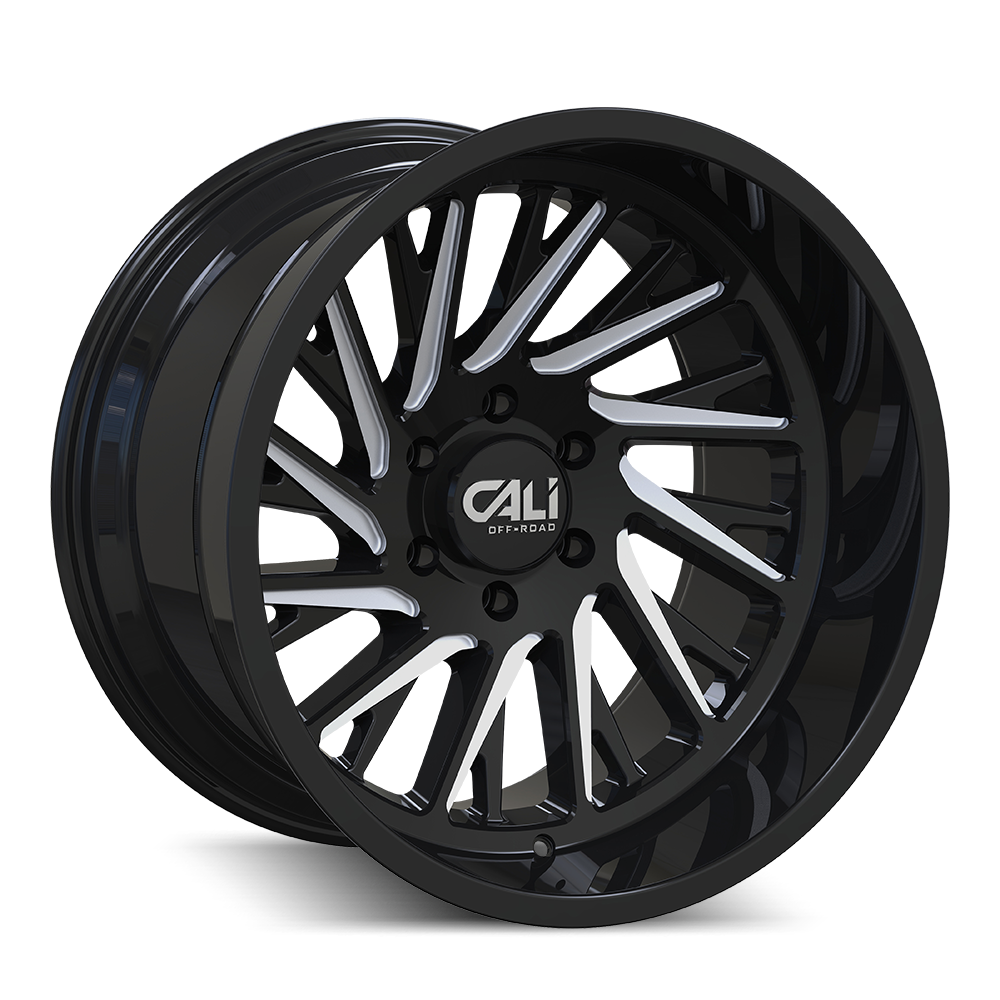 CALI OFF-ROAD PURGE 9114 22X12 -51MM 5x150 110MM GLOSS BLACK/MILLED SPOKES