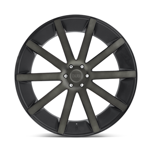 DUB 1PC S121 SHOT CALLA 22X9.5 12 5X115/5X115 MATTE BLACK DOUBLE DARK TINT