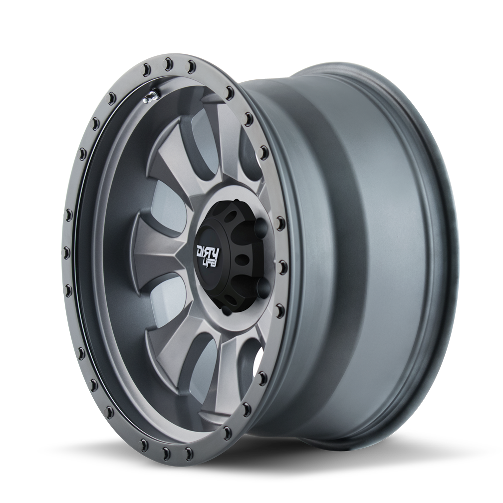 DIRTY LIFE IRONMAN 9300 17X8.5 -6 6x139.7 MATTE GUNMETAL/BLACK BEADLOCK