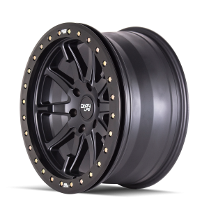 DIRTY LIFE DT-2 9304 17X9 -12 8x165.1 MATTE BLACK W/SIMULATED RING
