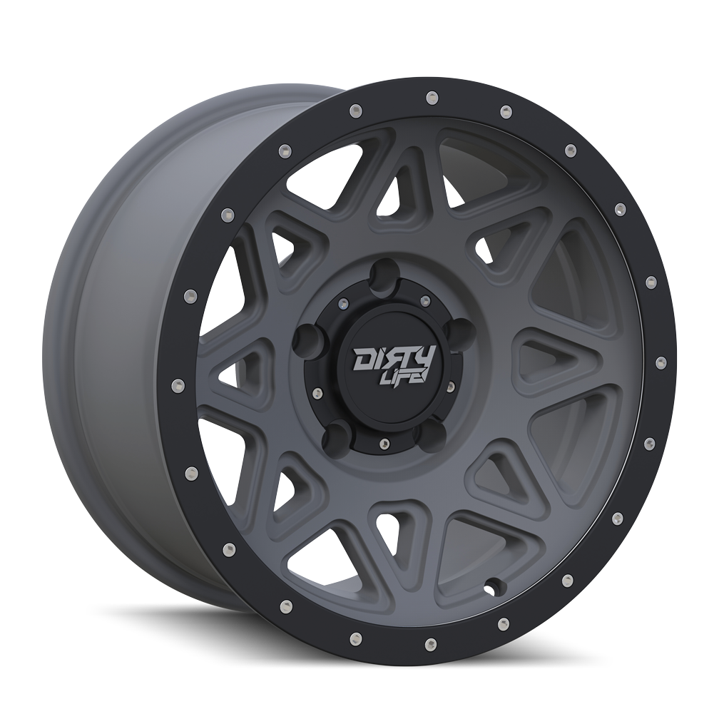 DIRTY LIFE THEORY 9305 17X9 -12 6x139.7 MATTE GUNMETAL W/SIMULATED RING