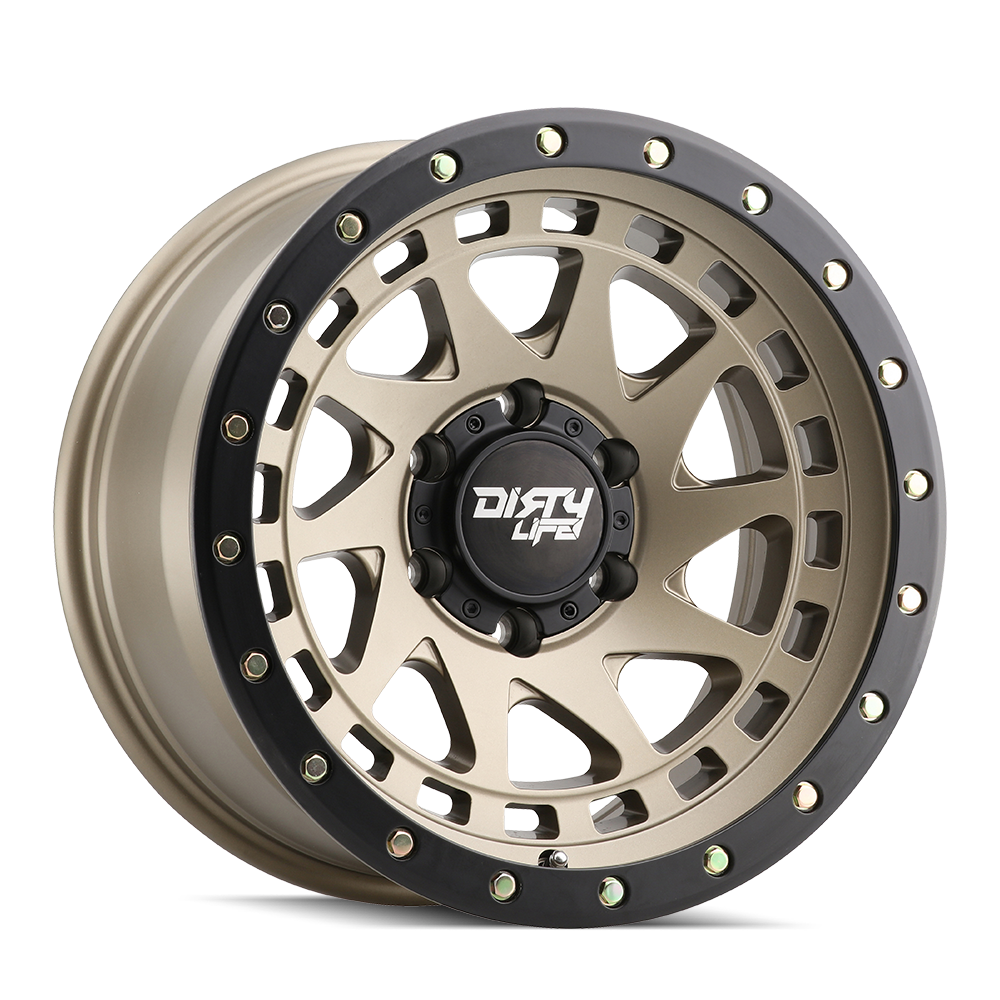 DIRTY LIFE ENIGMA PRO 9311 17X9 -38 6x139.7 SATIN GOLD W/SIMULATED RING