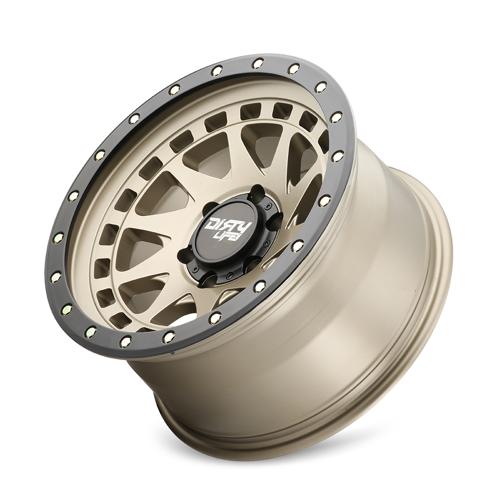 DIRTY LIFE ENIGMA PRO 9311 17X9 -38 5x127 SATIN GOLD W/SIMULATED RING