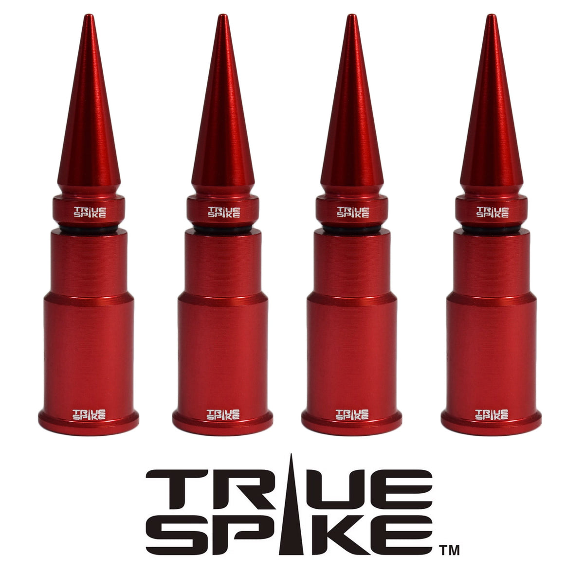 SPIKE SPIKED BILLET ALUMINUM AIR TIRE RIM WHEEL VALVE STEM CAP COVER KIT AVAILABLE IN MANY COLORS // PART # WVC005CO WVC007CO
