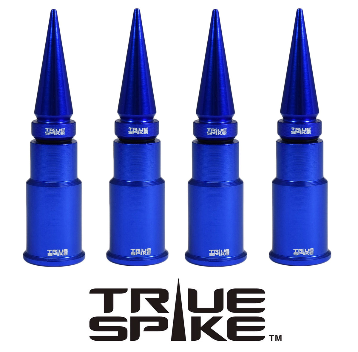 SPIKE SPIKED BILLET ALUMINUM AIR TIRE RIM WHEEL VALVE STEM CAP COVER KIT AVAILABLE IN MANY COLORS // PART # WVC005CO WVC007CO