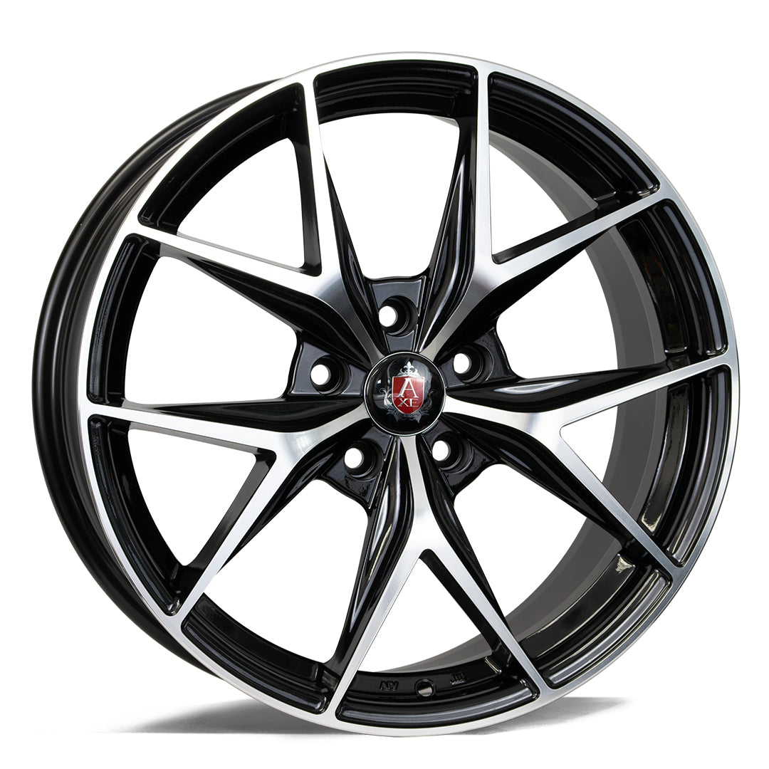 AXE EX27 18X8 35 5X114 BLACK AND POLISHED FACE