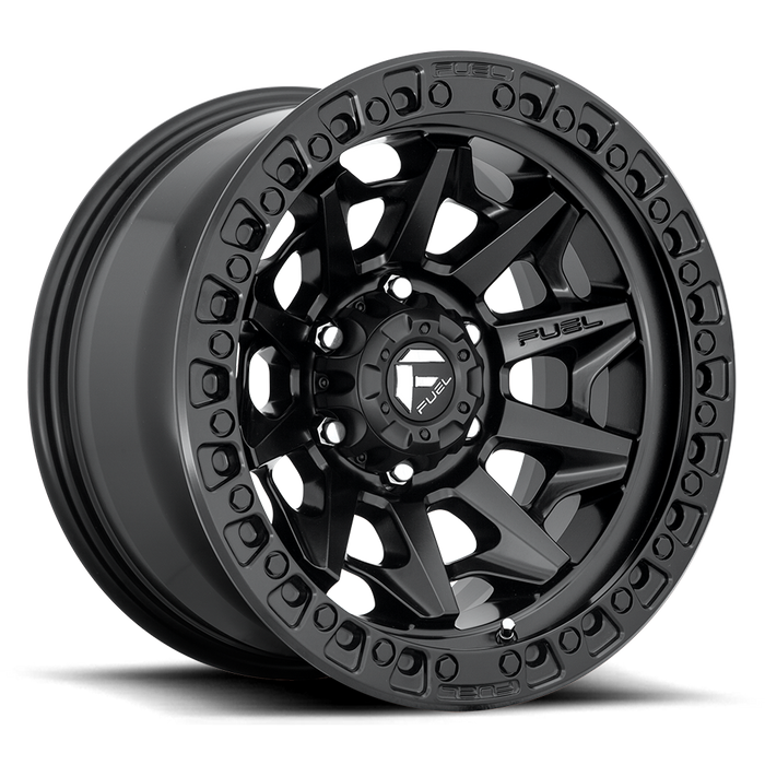 Fuel 1PC D114 COVERT BL - OFF ROAD ONLY 17x9 -15 6x139.7/6x5.5 MATTE BLACK