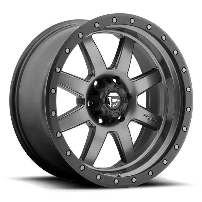 Fuel 1PC D552 TROPHY 17x8.5 -6 5x127/5x5.0 MATTE GUN METAL BLACK BEAD RING