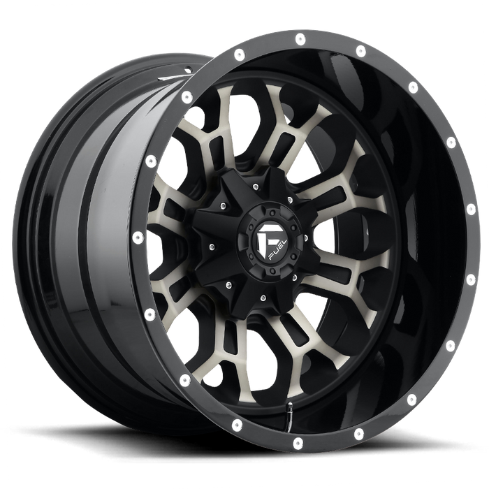 Fuel 1PC D561 CRUSH 20x9 1 8x170/8x6.7 GLOSS MACHINED DOUBLE DARK TINT