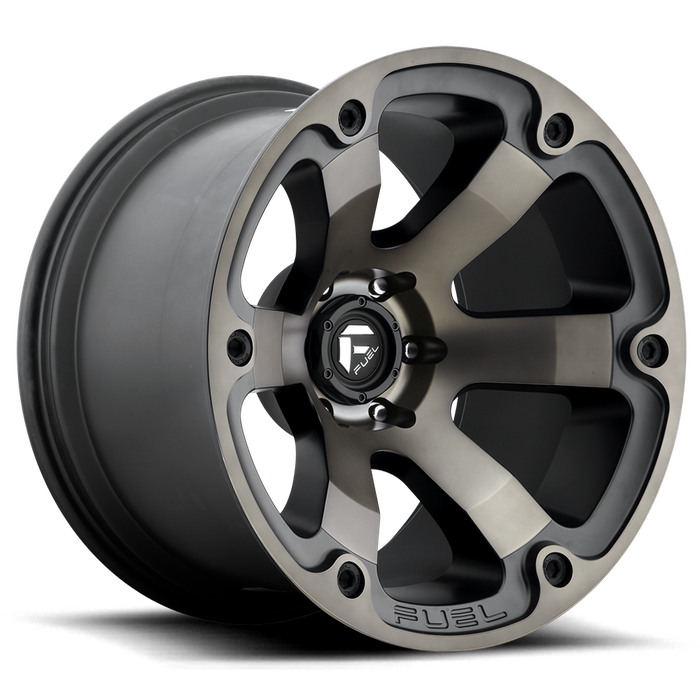 Fuel 1PC D564 BEAST 17x9 -12 6x139.7/6x5.5 MATTE BLACK DOUBLE DARK TINT