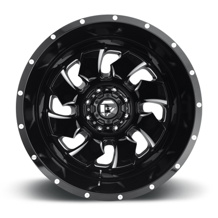 Fuel 1PC D574 CLEAVER 20x8.25 -221 8x165.1/8x6.5 GLOSS BLACK MILLED