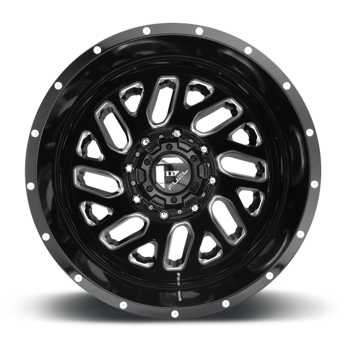 Fuel 1PC D581 TRITON 20x8.25 -195 8x210/8x8.3 GLOSS BLACK MILLED