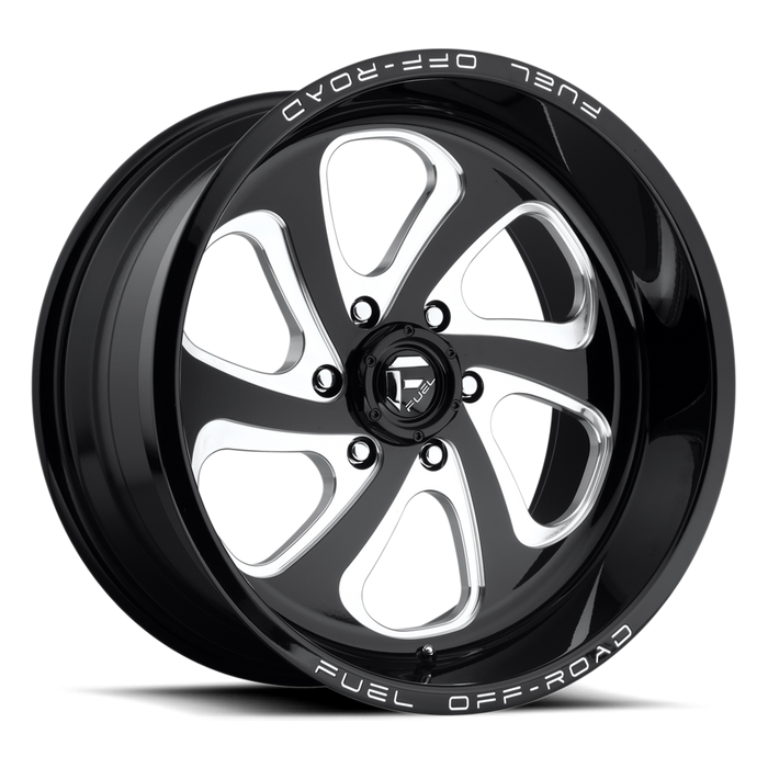 Fuel 1PC D587 FLOW 20X10 -18 6X135/6X5.3 GLOSS BLACK MILLED
