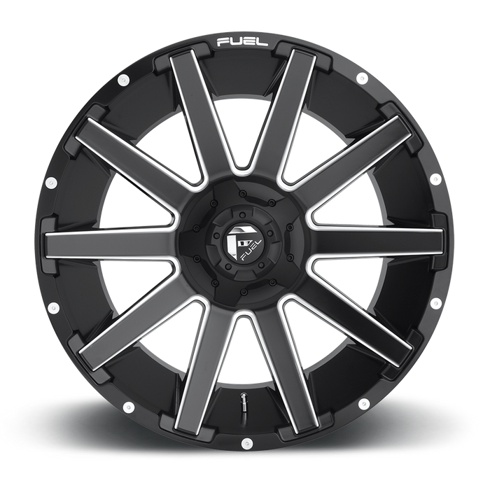 Fuel 1PC D616 CONTRA 20x10 -18 5x139.7/5x150/5x5.5/150 MATTE BLACK MILLED