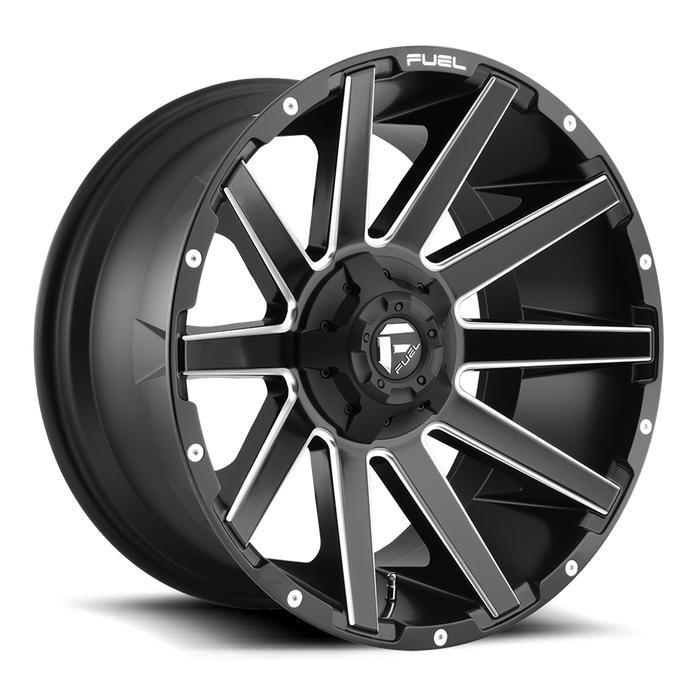 Fuel 1PC D616 CONTRA 22x12 -44 5x114.3/5x127/5x4.5/5.0 MATTE BLACK MILLED