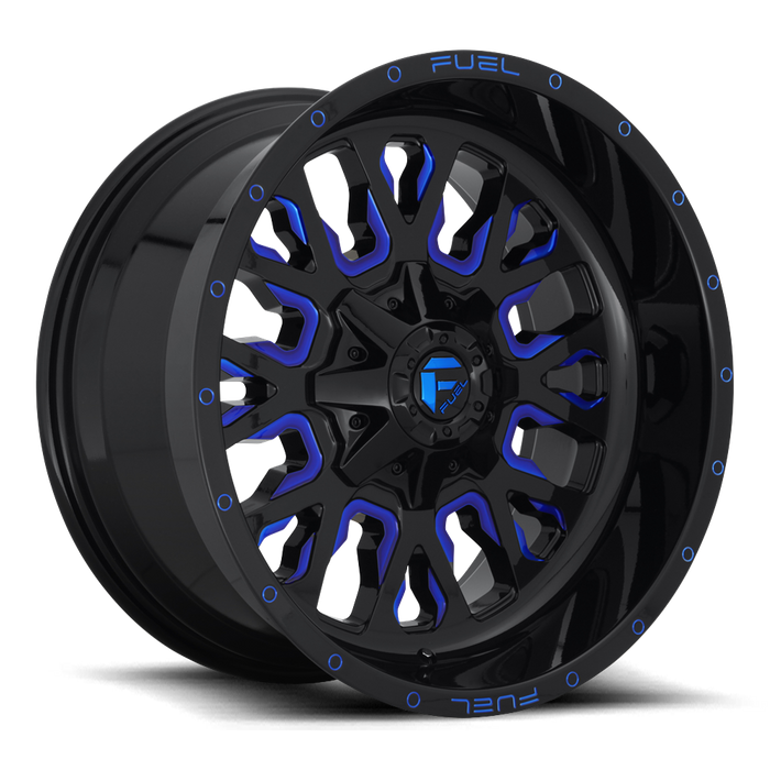 Fuel 1PC D645 STROKE 18x9 20 5x139.7/5x150/5x5.5/150 GLOSS BLACK BLUE TINTED CLEAR