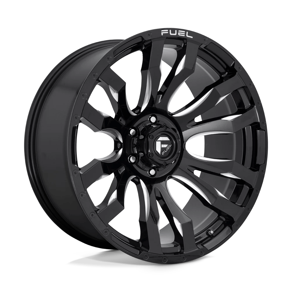 Fuel 1PC D673 BLITZ 20X8.25 -240 8X165.1/8X6.5 GLOSS BLACK MILLED