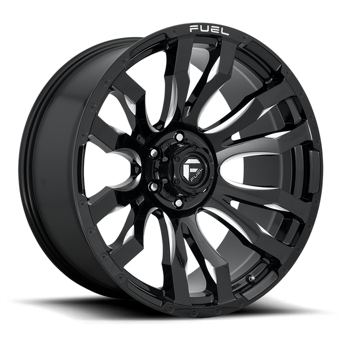 Fuel 1PC D673 BLITZ 22x10 -18 8x170/8x6.7 GLOSS BLACK MILLED