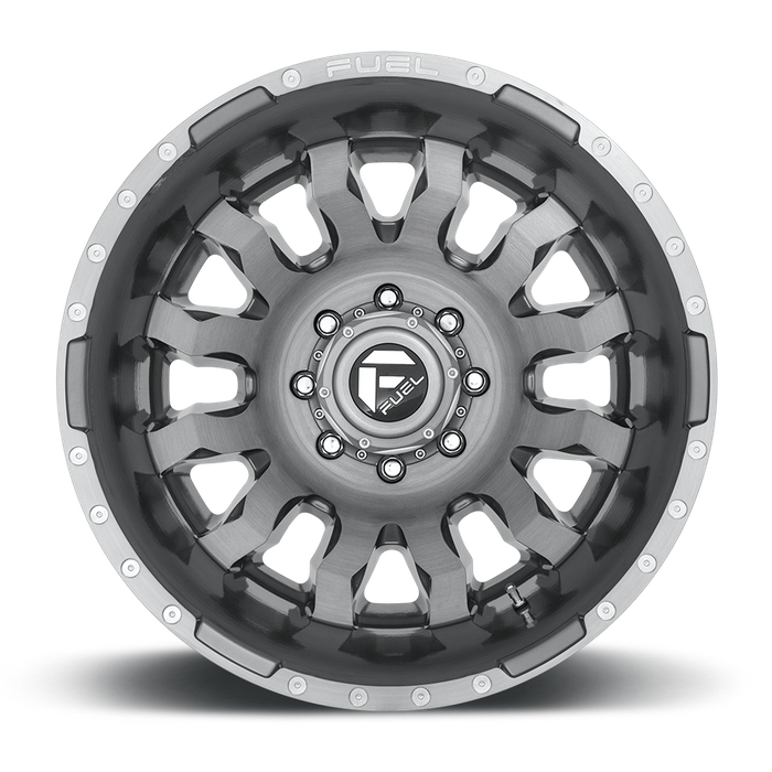 Fuel 1PC D693 BLITZ 20X8.25 -265 8X165.1/8X6.5 BRUSHED GUN METAL TINTED CLEAR