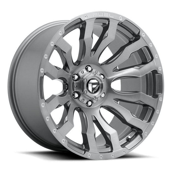 Fuel 1PC D693 BLITZ 22x12 -44 8x170/8x6.7 BRUSHED GUN METAL TINTED CLEAR