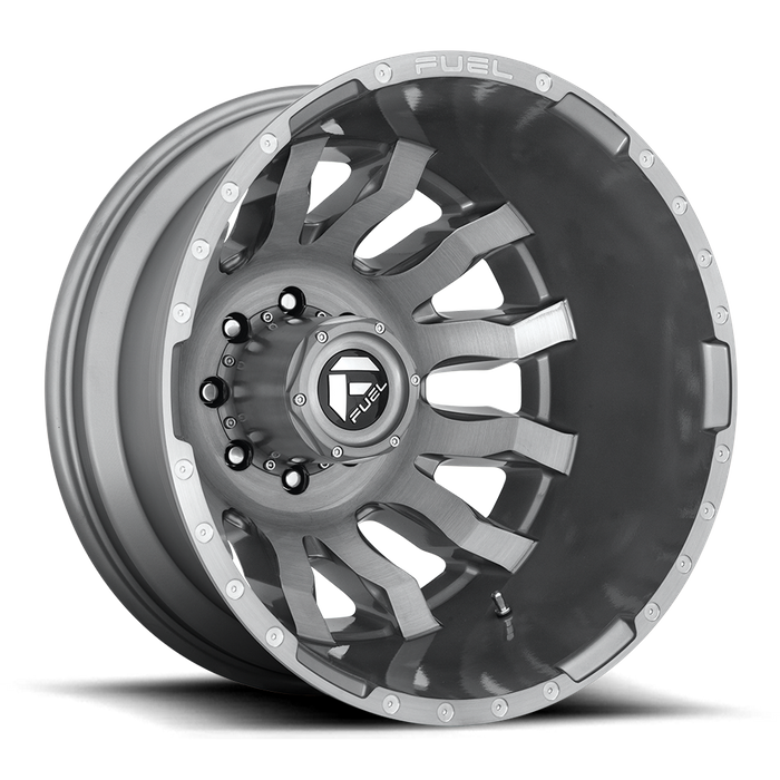 Fuel 1PC D693 BLITZ 20x8.25 -221 8x210/8x8.3 BRUSHED GUN METAL TINTED CLEAR