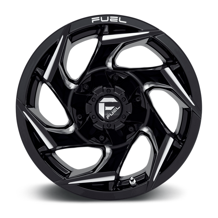 Fuel 1PC D753 REACTION 15X8 -18 6X139.7/6X5.5 Gloss Black Milled
