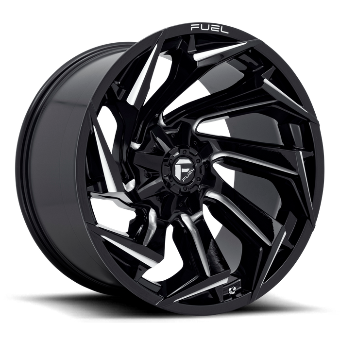 Fuel 1PC D753 REACTION 22X10 -18 5X114.3/5X127/5X4.5/5.0 Gloss Black Milled