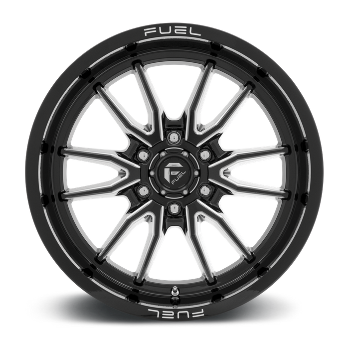 Fuel 1PC D761 CLASH 20X10 -18 6X139.7/6X5.5 Gloss Black Milled