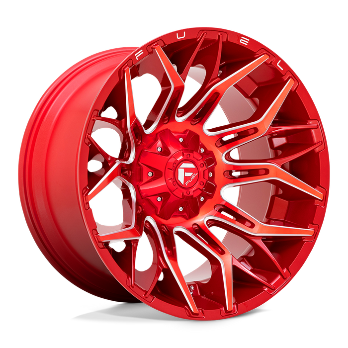 Fuel 1PC D771 TWITCH 22X12 -44 5X114.3/5X127/5X4.5/5.0 Candy Red Milled